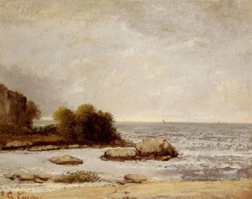 Plage œuvres - Marine De Saint Aubin Paysage Plage Gustave Courbet